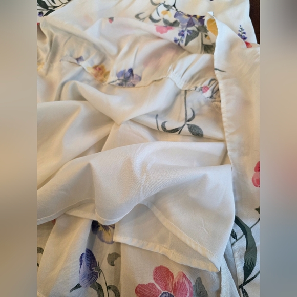 Old Navy Floral White Midi Dress Large Strappy Sundress Feminine Cottagecore - Picture 10 of 11